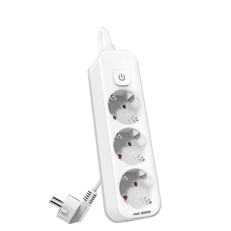 Prelungitor 1.8M 3 Prize Protectie Copii + Intrerupator Deli