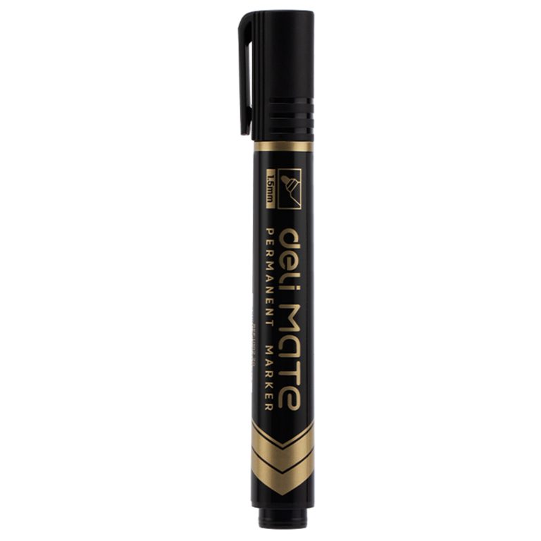 Marker Permanent Negru Varf Rotund 1.5mm Mate Deli