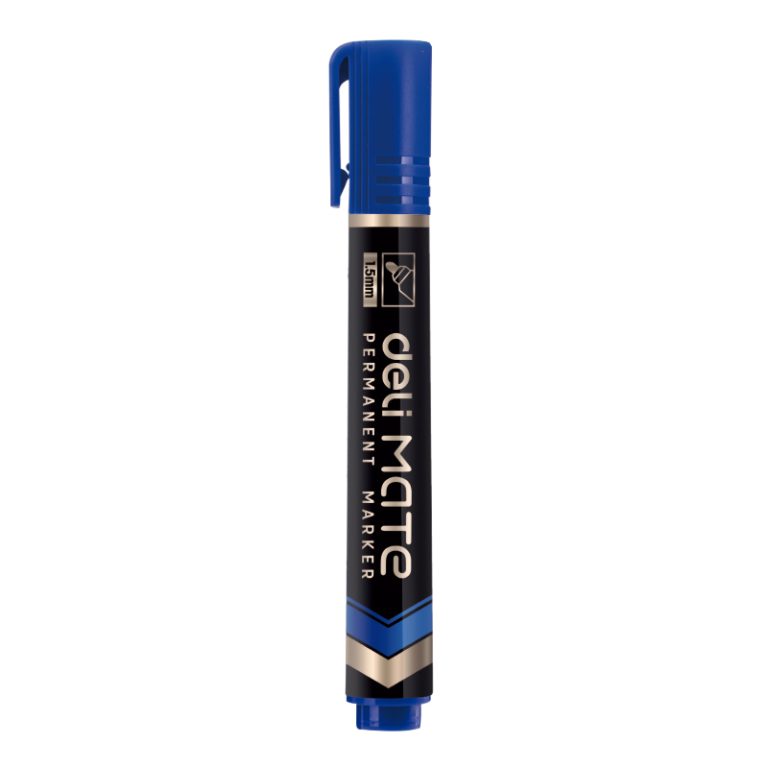 Marker Permanent Albastru Varf Rotund 1.5mm Mate Deli