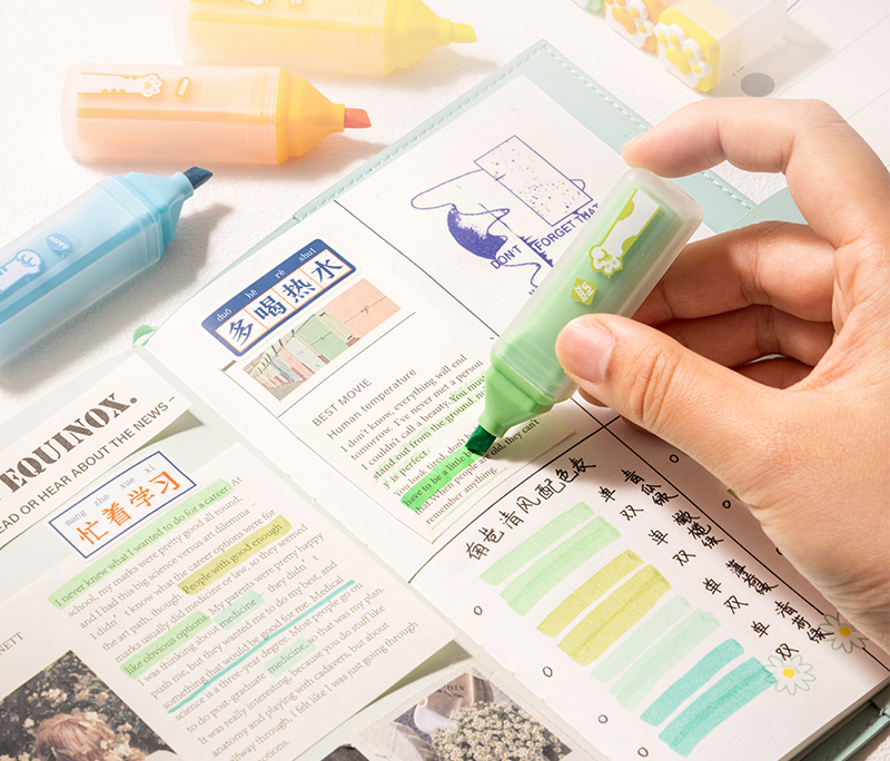 Textmarker Set 4 Forma Patrata Cats Deli