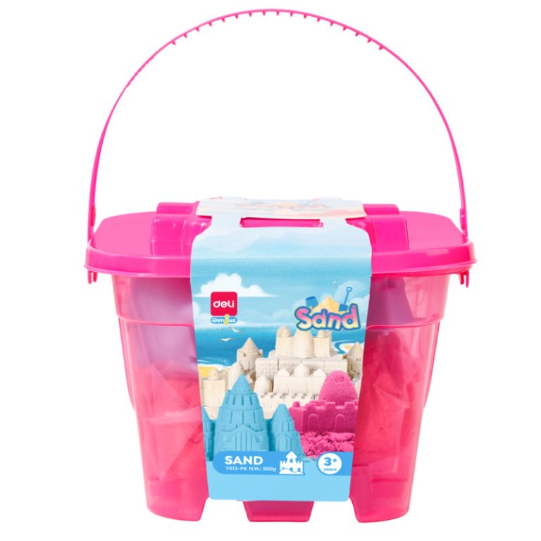 Nisip Modelabil Galetusa 500g + 6 Forme Modelaj Roz Deli