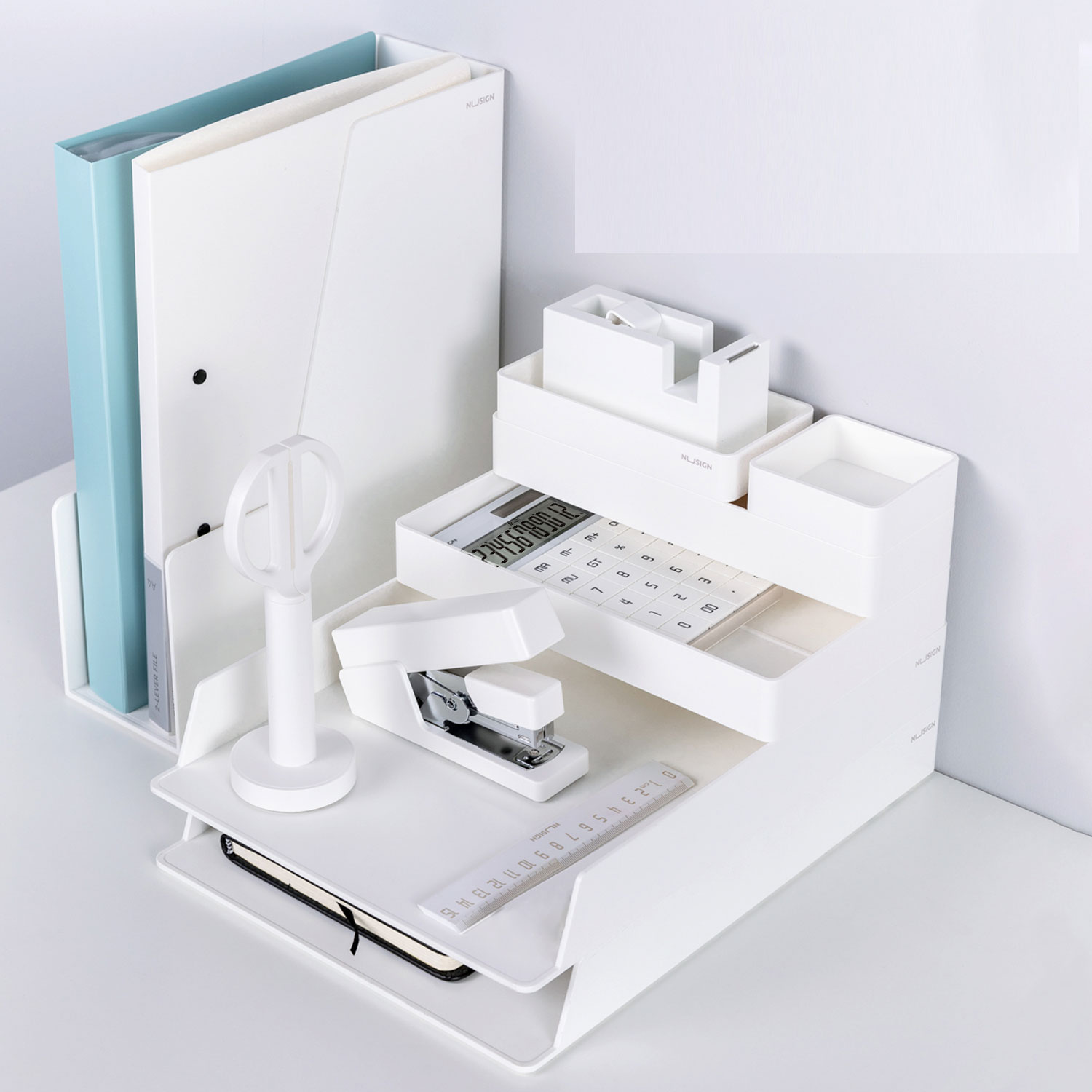 Set Birou Premium 14 Piese Alb Nusign Deli