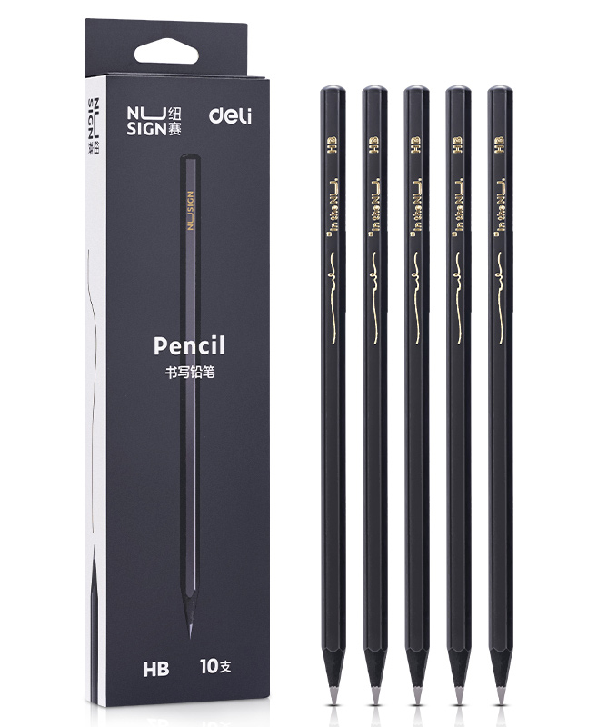 Creion Grafit Hb Lemn Negru Cutie 10 Buc Nusign Deli