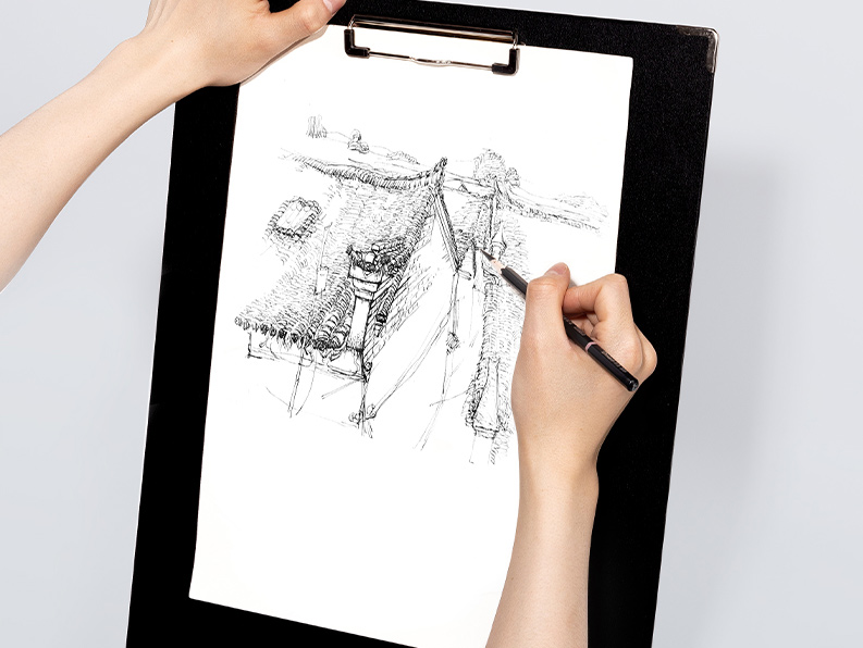 Clipboard Rigid Pentru Sketching 36 X 39cm Negru Dmast By Pebeo