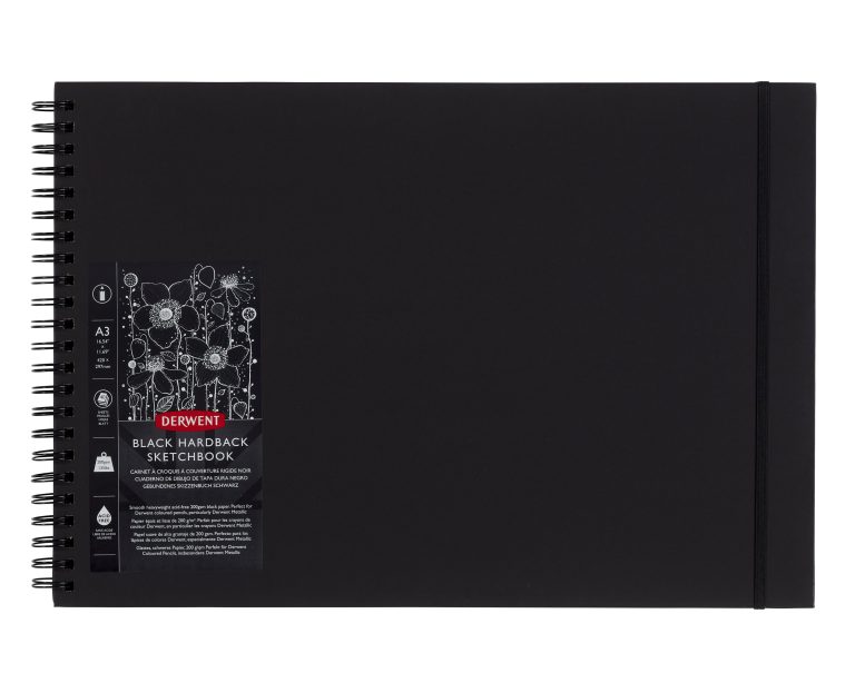 Caiet Spira Pentru Schite Si Desen A3 40 File 200g Hartie Neagra Professional Derwent