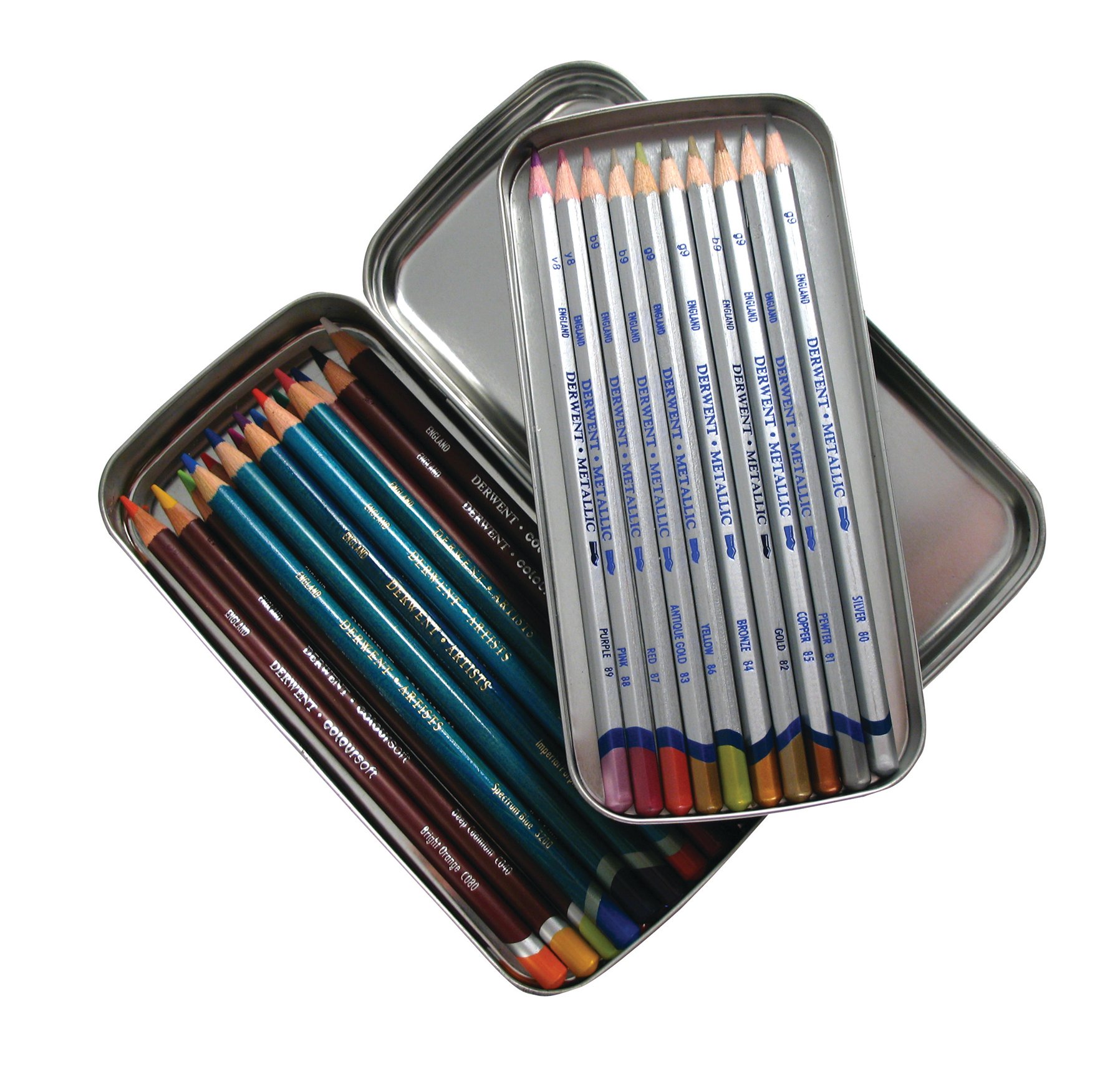 Penar Metalic Cu Despartitor Argintiu Derwent Professional