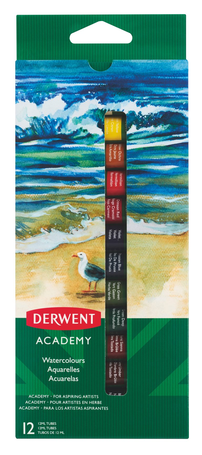 Tempera 12 Culori 12ml Derwent Academy