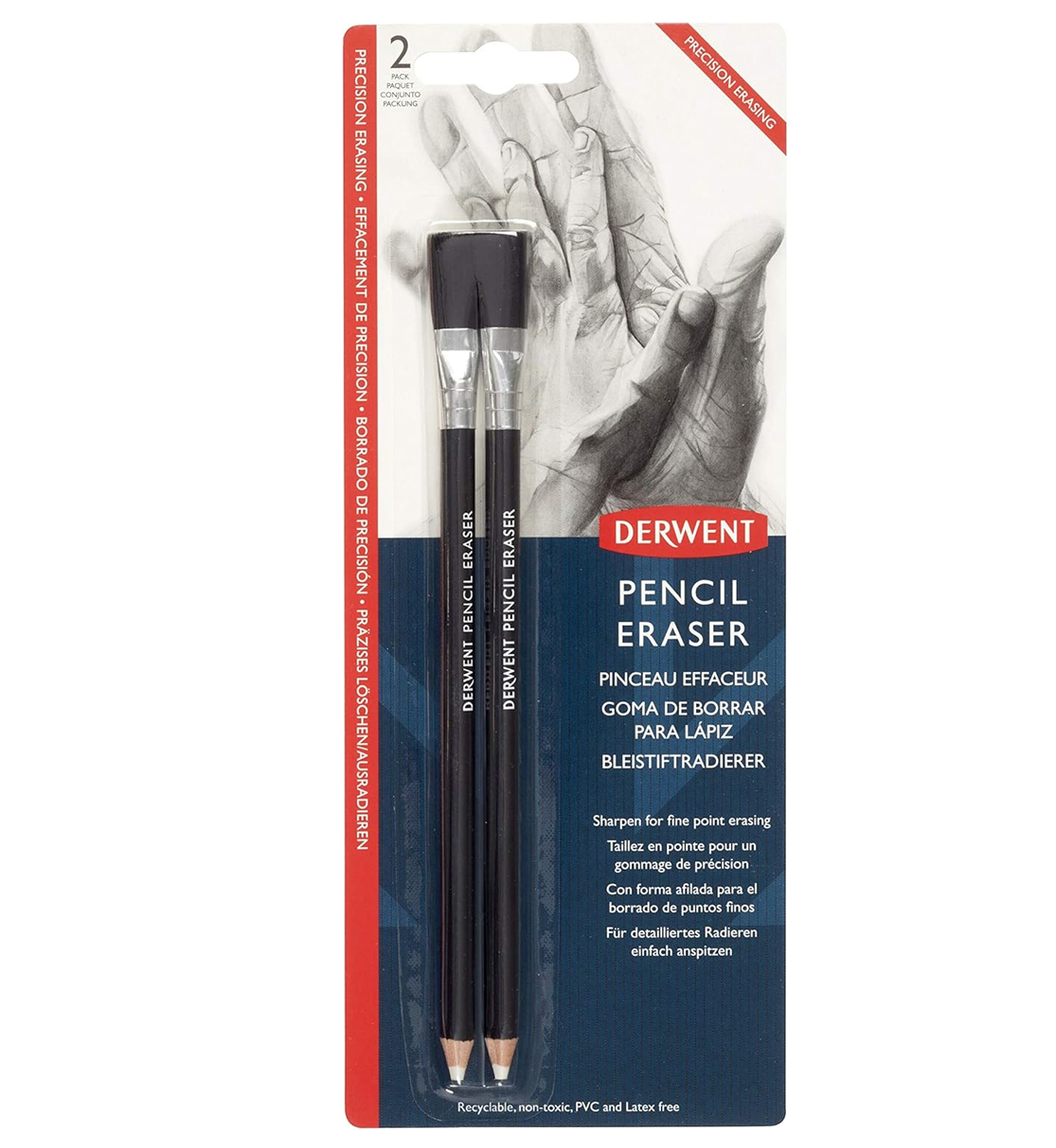 Radiera Tip Creion Pensula Inclusa 2/Set Professional Derwent