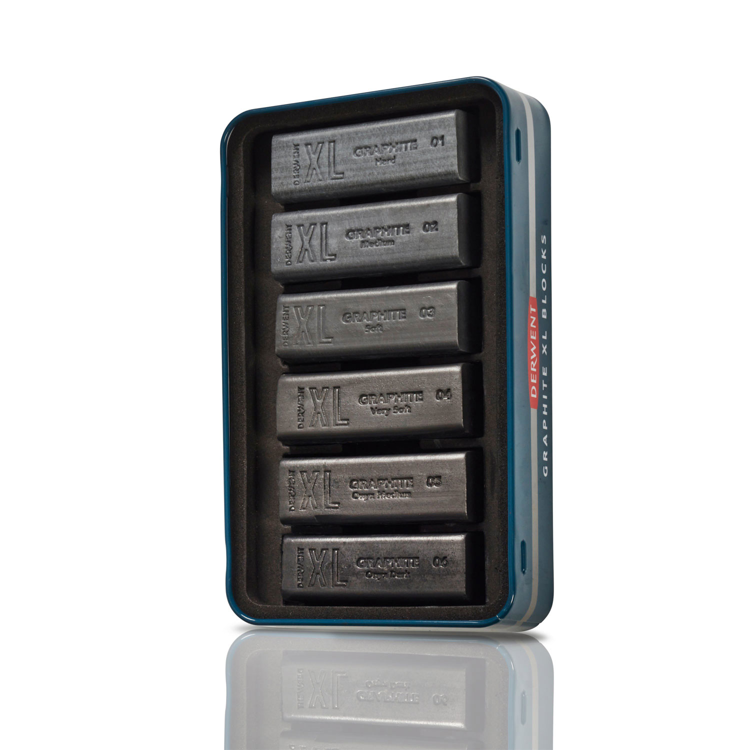 Carbune Xl Solubil Grafit Cutie Metal 6/Set Inktense Derwent