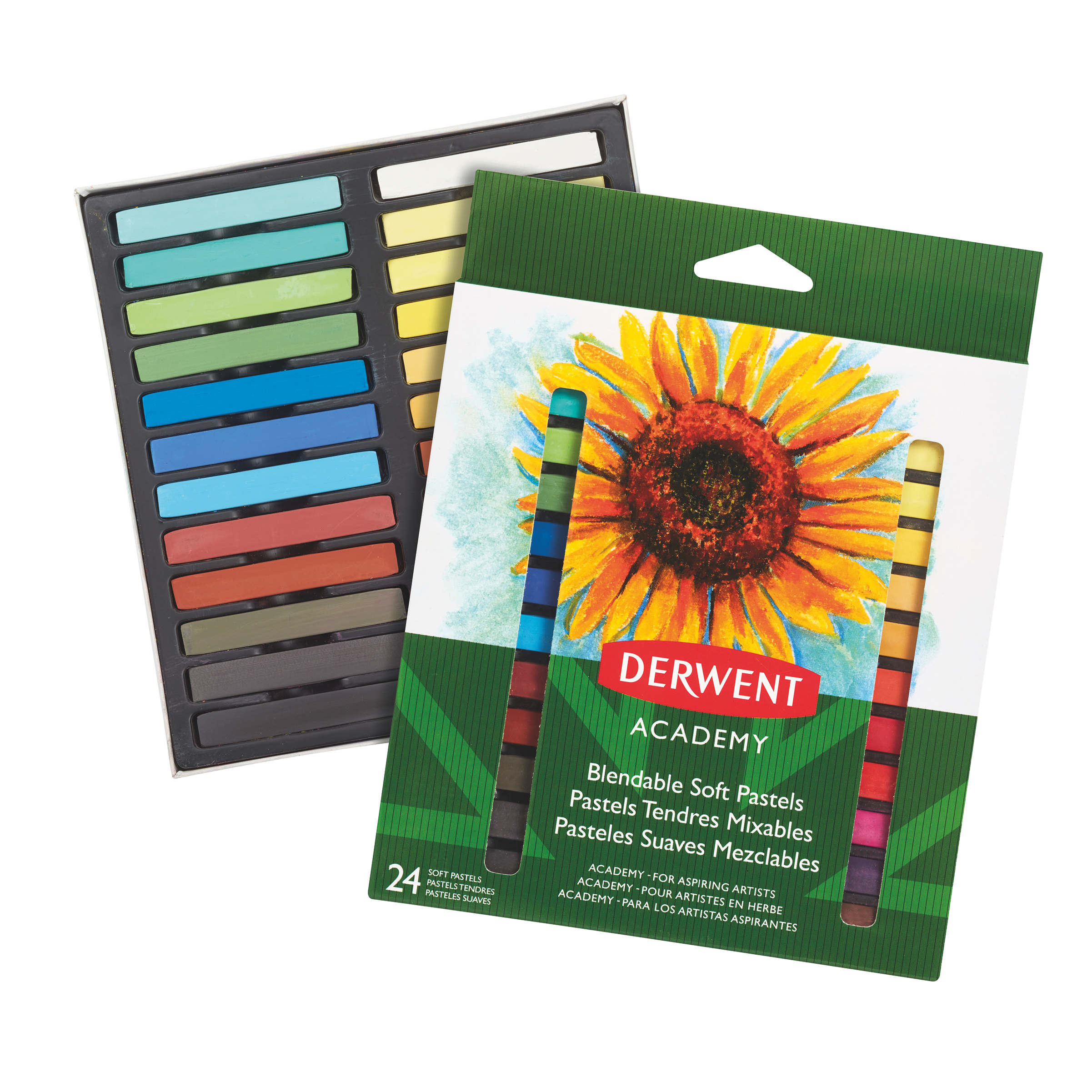 Creioane Pastel Soft 24 Culori Derwent Academy