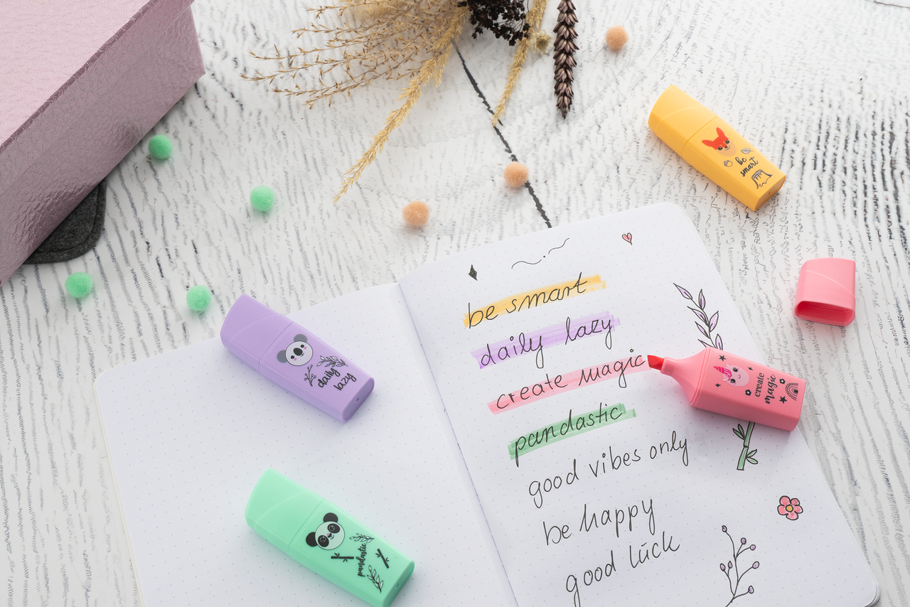 Textmarker Animale Set 4 Bucati Eberhard Faber