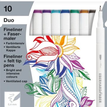 Carioci 10 Culori 2 Capete (Carioca+Liner) Eberhard Faber