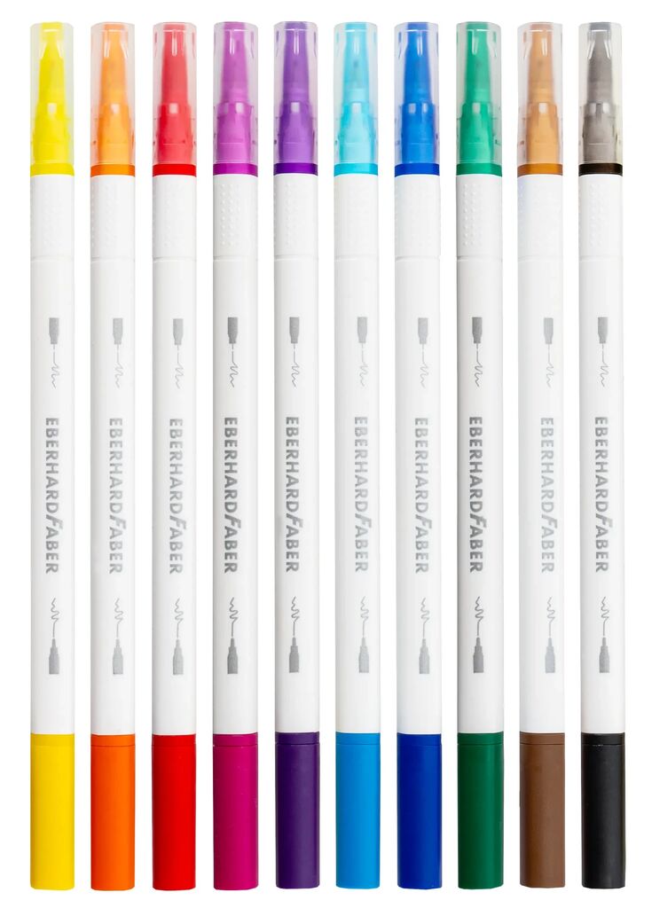 Carioci 10 Culori 2 Capete (Carioca+Liner) Eberhard Faber