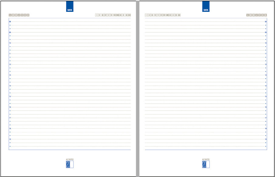 Agenda A4 Nedatata Rosie Activ Ego