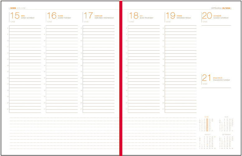 Agenda A4 Saptamanala Neagra Texturata 2026 Lux Ego