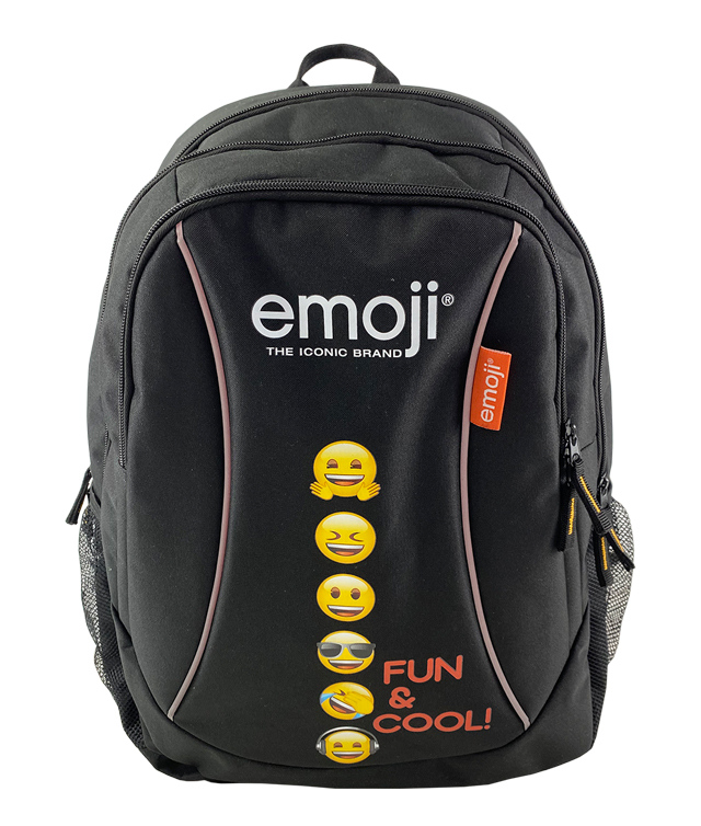 Ghiozdan Gimnaziu Emoji Clasic Negru Fun Pigna