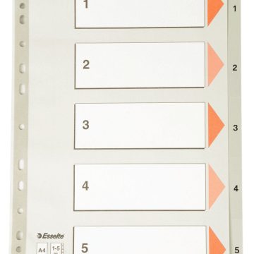Separatoare Index Plastic 1-5 Esselte
