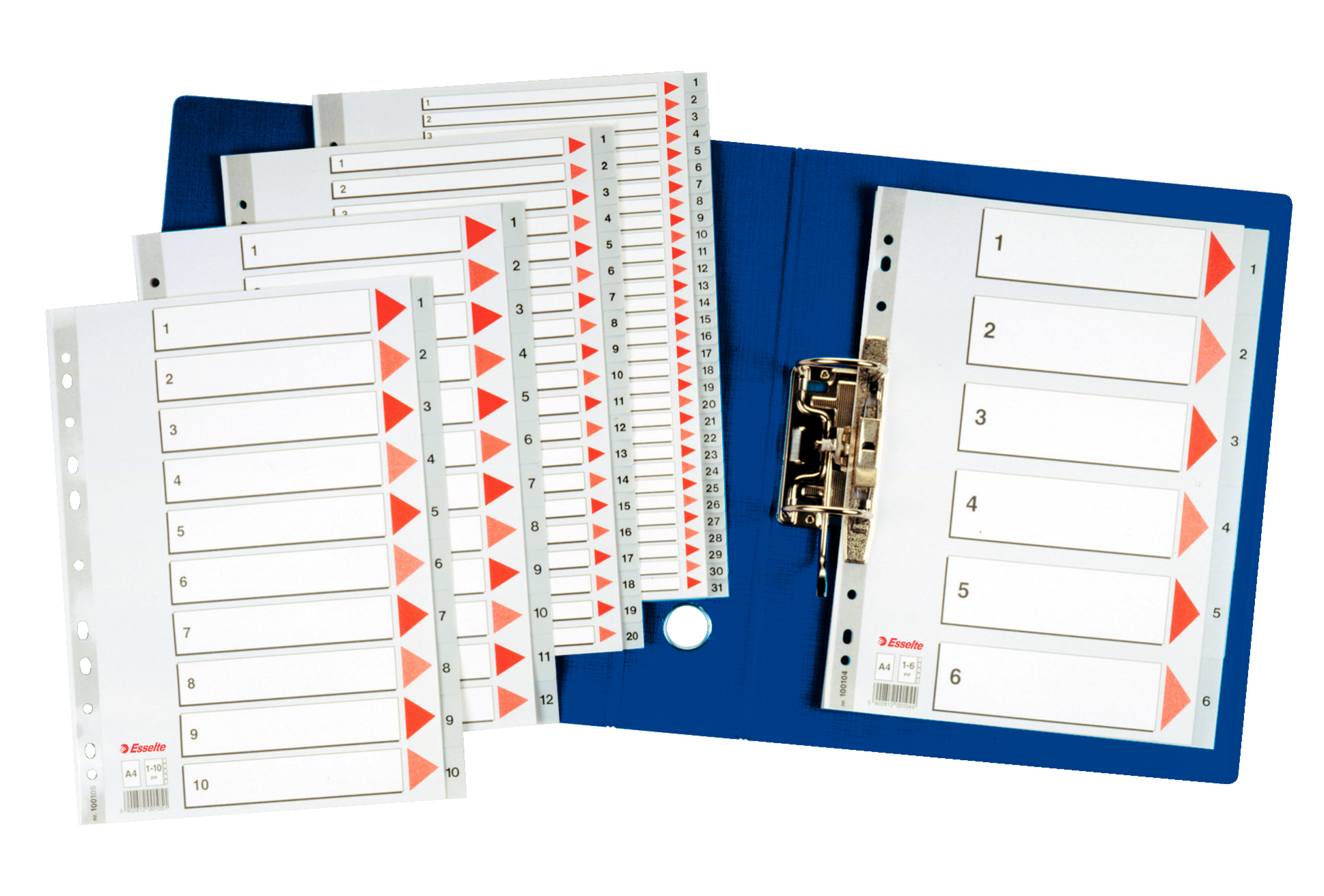 Separatoare Index Plastic 1-6 Esselte