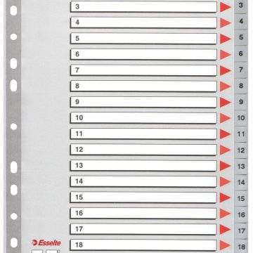 Separatoare Index Plastic 1-20 Esselte