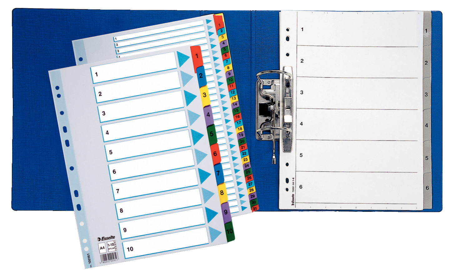 Separatoare Index Carton 1-12 Mylar Esselte