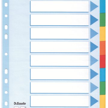Separatoare Index Carton 10 Coli Standard Esselte