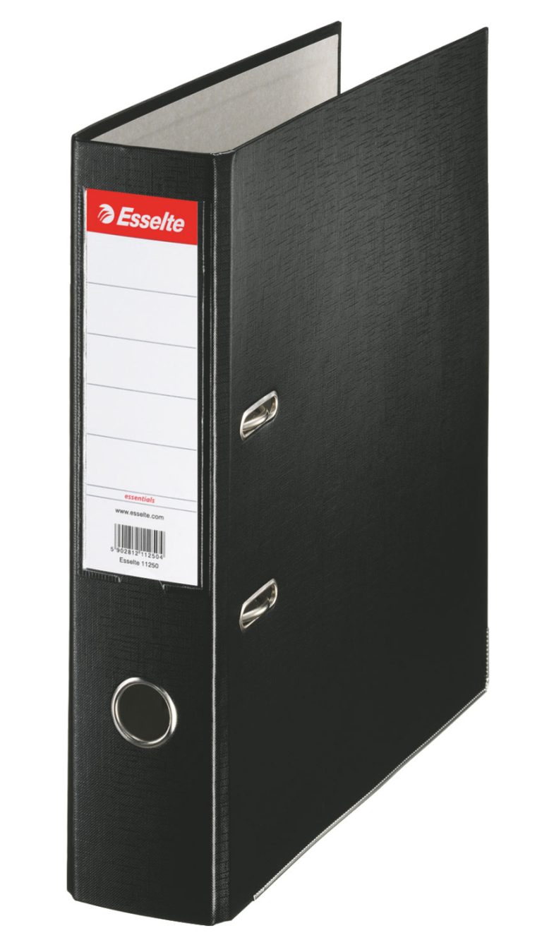 Biblioraft Plastifiat 7.5cm Negru Economy Esselte