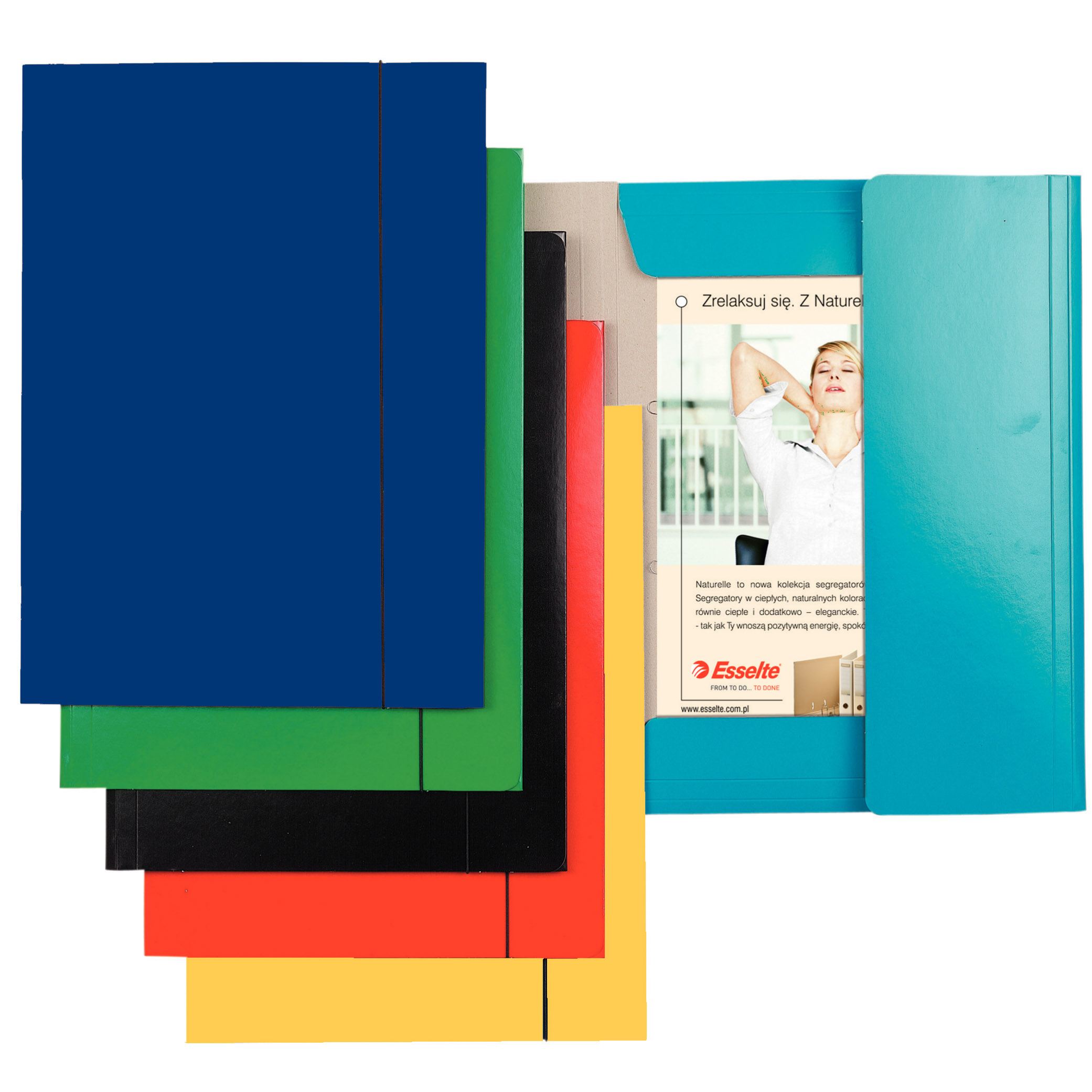 Mapa Carton Cu Elastic Albastru Deschis Economy Esselte
