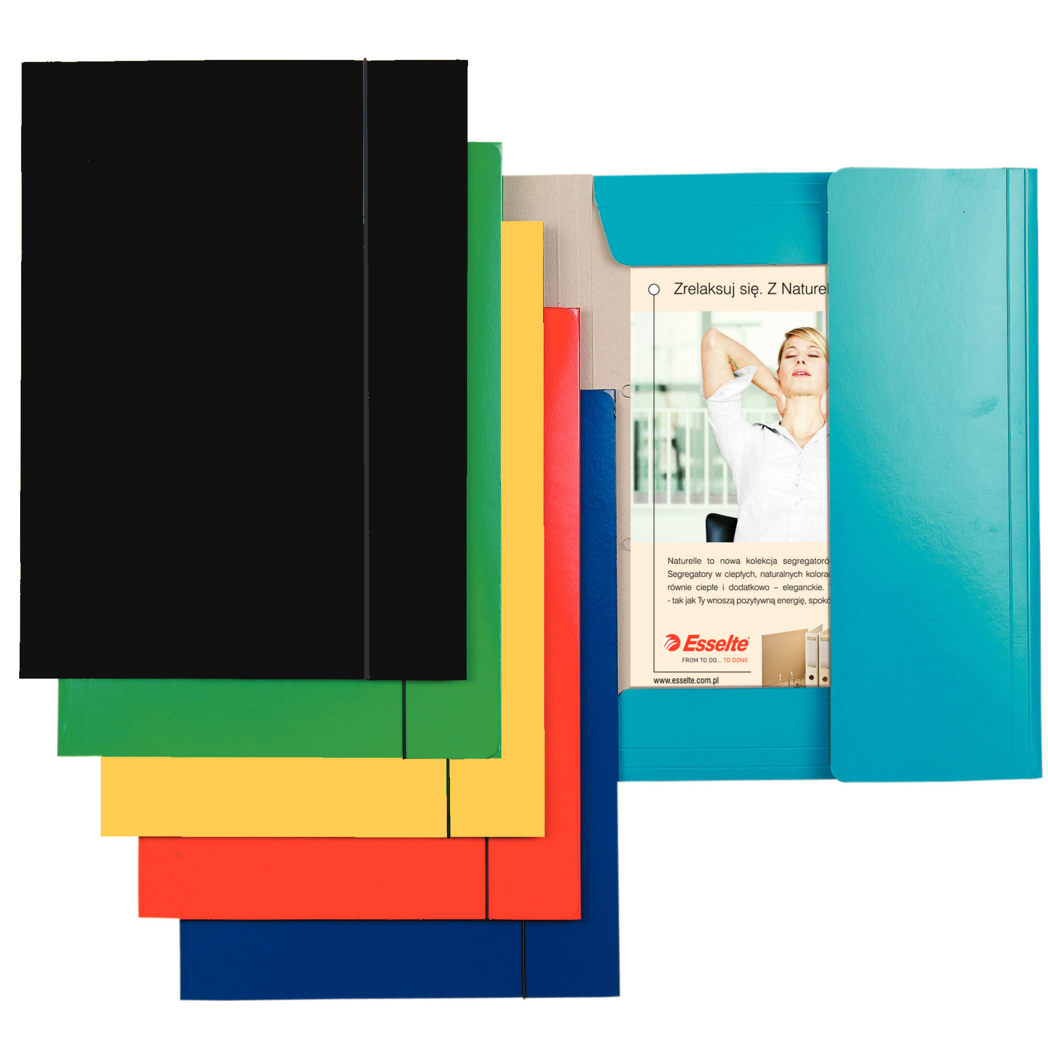 Mapa Carton Cu Elastic Negru Economy Esselte