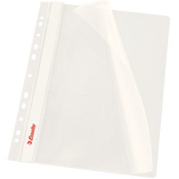 Dosar Plastic Cu Sina Si Multiperforatii Alb 10/Set Esselte