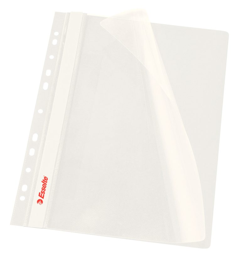 Dosar Plastic Cu Sina Si Multiperforatii Alb 10/Set Esselte