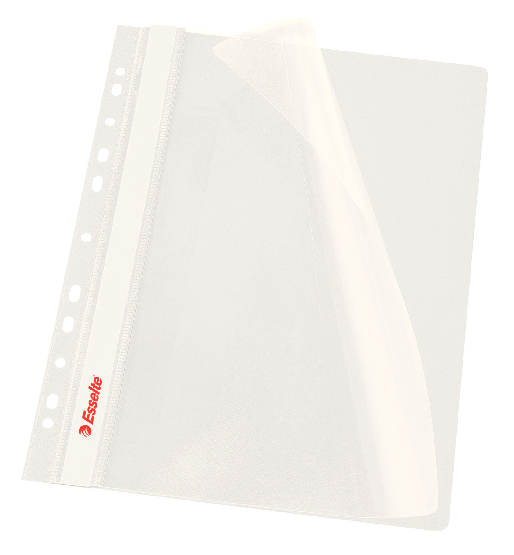 Dosar Plastic Cu Sina Si Multiperforatii Alb 10/Set Esselte