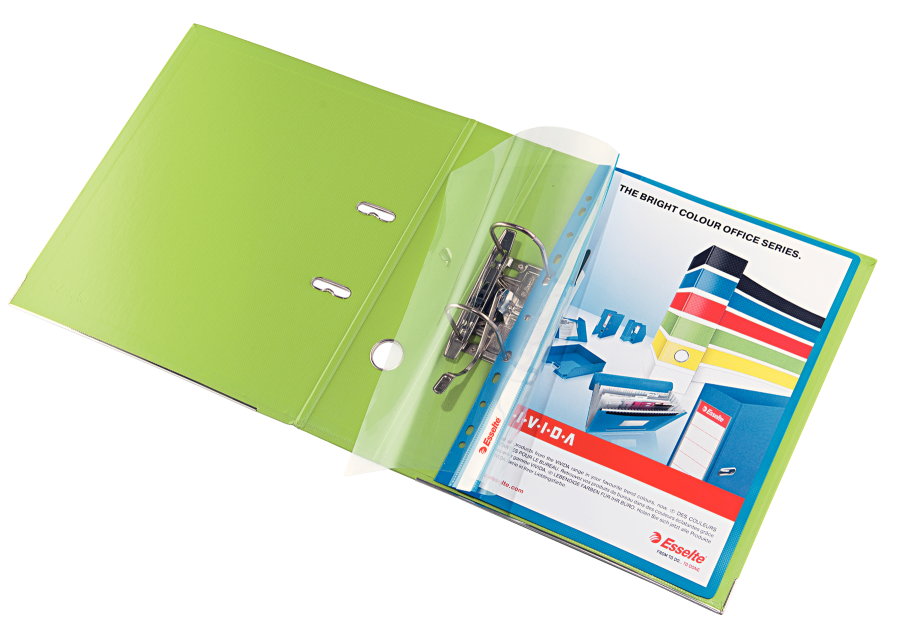 Dosar Plastic Cu Sina Si Multiperforatii Alb 10/Set Esselte