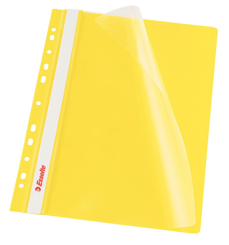 Dosar Plastic Cu Sina Si Multiperforatii Galben 10/Set Esselte