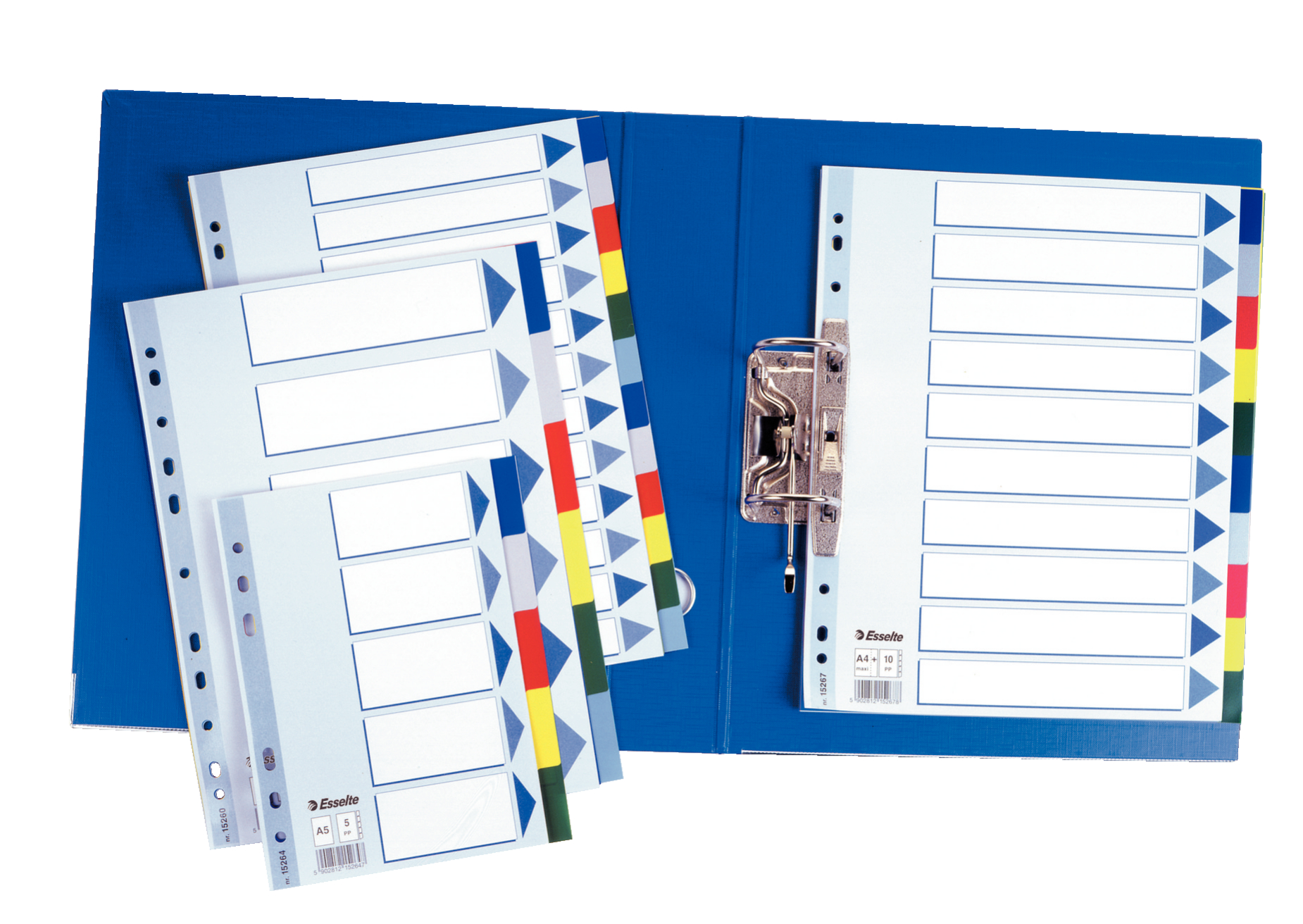 Separatoare Index Plastic 6 Culori Esselte