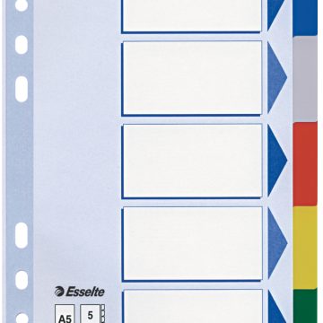 Separatoare Plastic A5 Index 5 Coli Esselte
