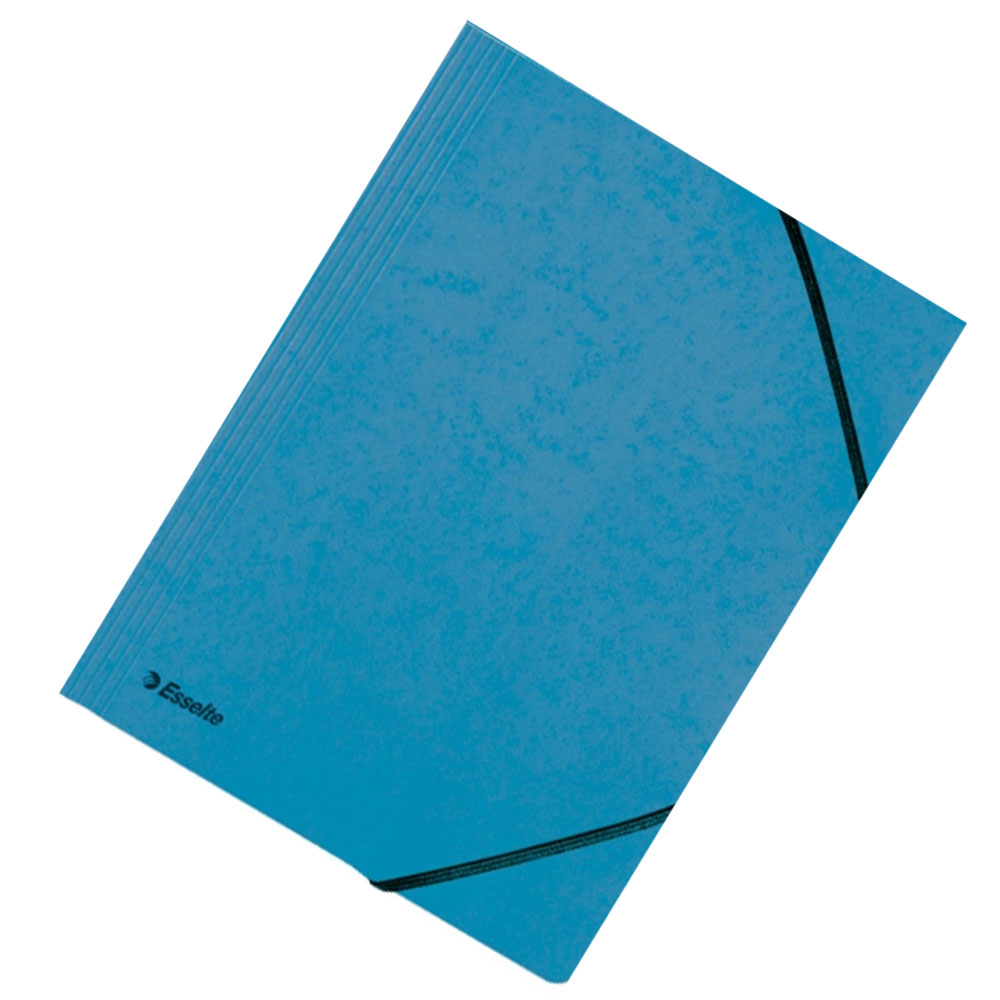 Mapa Carton Cu Elastic Lux Albastra Esselte