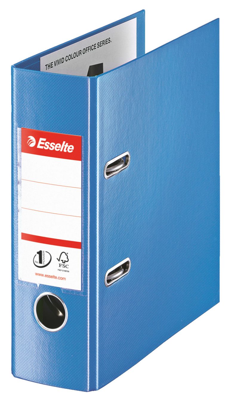 Biblioraft Plastifiat Int-Ext A5 7.5cm Albastru Nr1 Powe Esselte