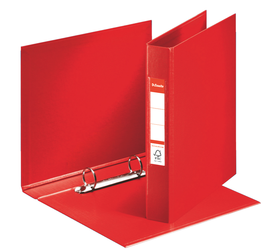Caiet Mecanic A5 2 Inele 25mm/42mm Rosu Standard Esselte
