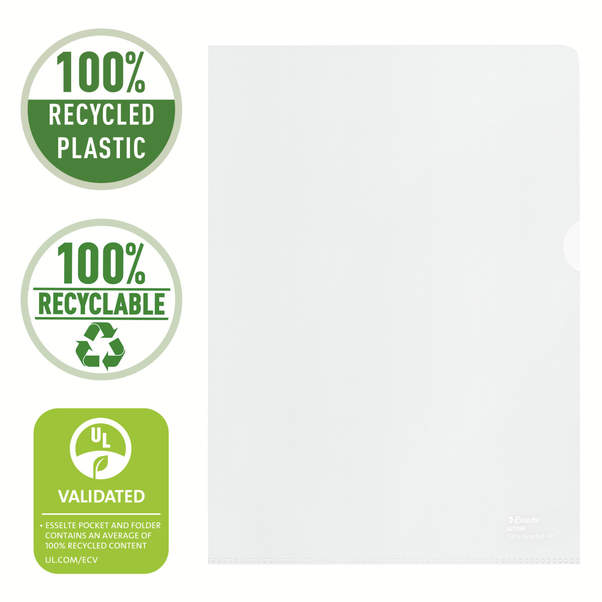 Mapa Protectie A4 100 Microni 100/Set Recycle Esselte