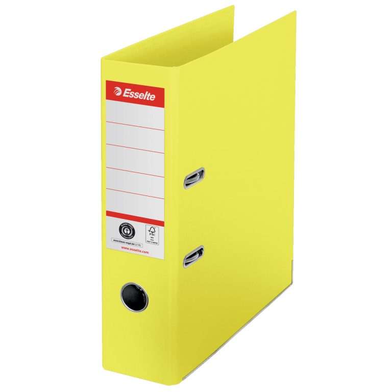 Biblioraft Carton Reciclat 7.5cm Galben Nr1 Power Fsc Esselte