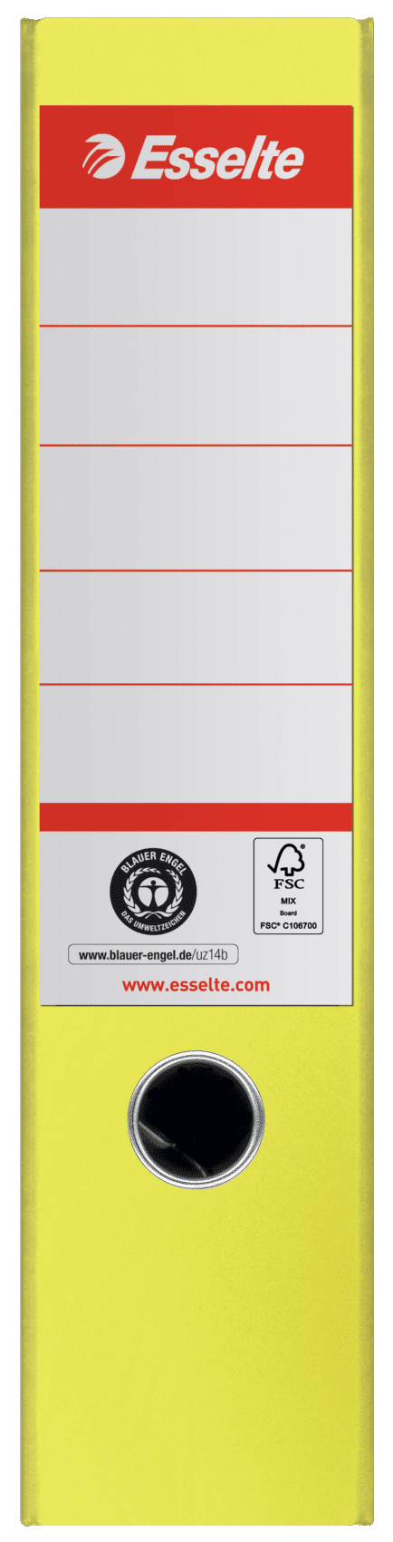 Biblioraft Carton Reciclat 7.5cm Galben Nr1 Power Fsc Esselte