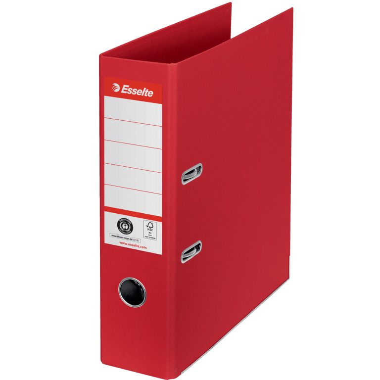 Biblioraft Carton Reciclat 7.5cm Rosu Nr1 Power Fsc Esselte