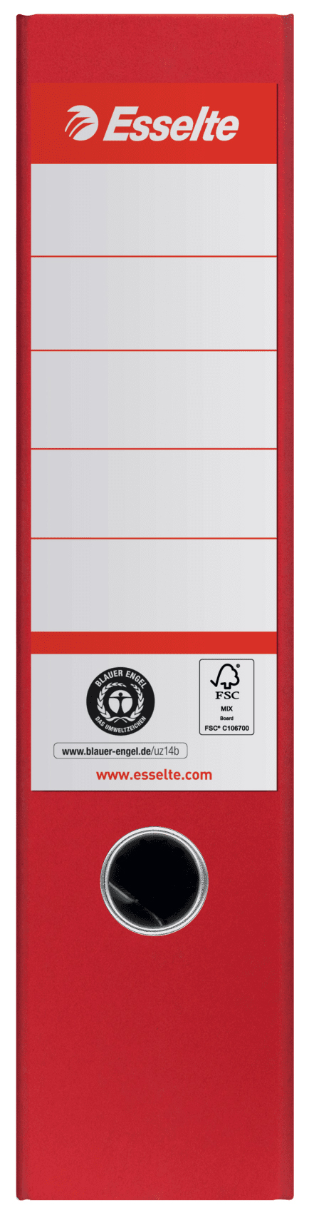 Biblioraft Carton Reciclat 7.5cm Rosu Nr1 Power Fsc Esselte