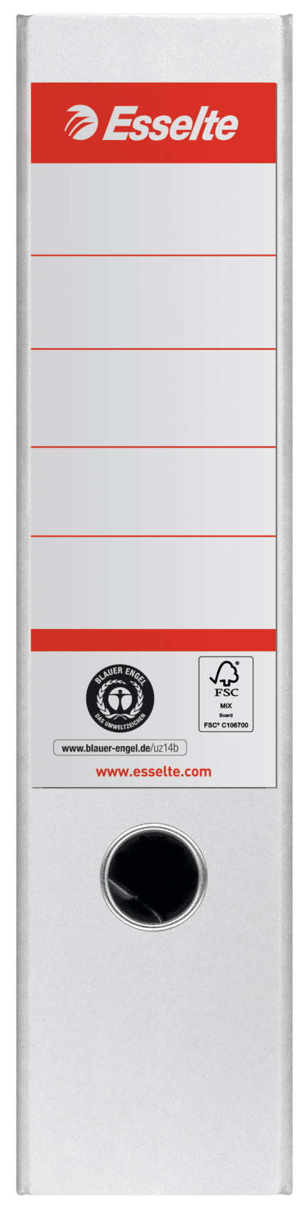 Biblioraft Carton Reciclat 7.5cm Alb Nr1 Power Fsc Esselte