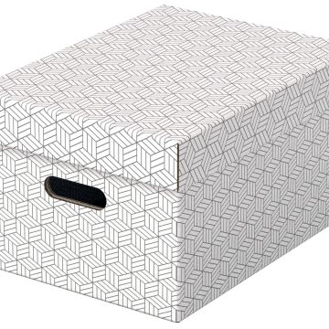 Cutie Depozitare Cu Capac 36 X 26 X 20cm Alba Recycled Fsc 3/Set Esselte