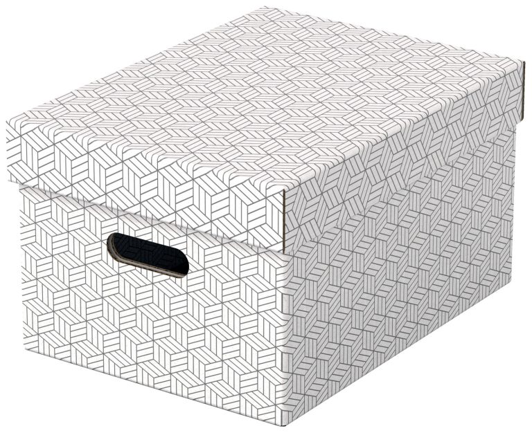 Cutie Depozitare Cu Capac 36 X 26 X 20cm Alba Recycled Fsc 3/Set Esselte