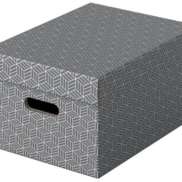 Cutie Depozitare Cu Capac 36 X 26 X 20cm Gri Recycled Fsc 3/Set Esselte