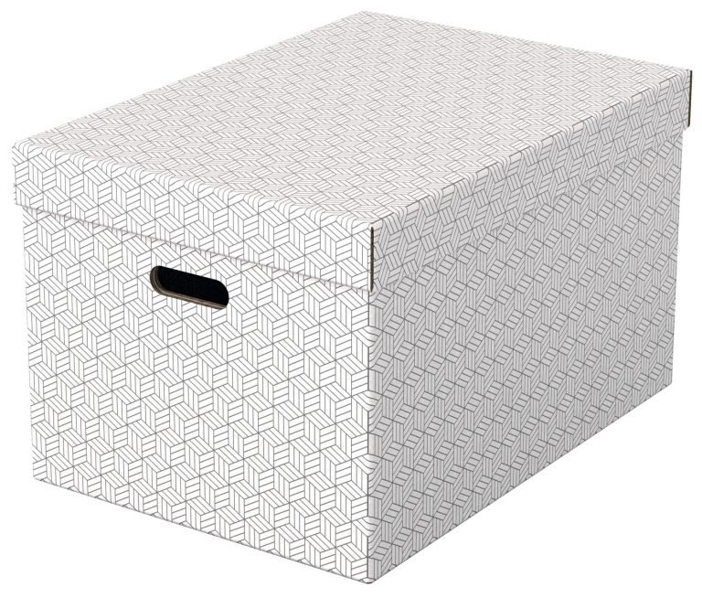 Cutie Depozitare Cu Capac 51 X 35 X 30cm Alba Recycled Fsc 3/Set Esselte