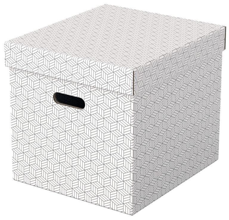 Cutie Depozitare Cu Capac 36 X 32 X 31cm Alba Recycled Fsc 3/Set Esselte