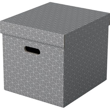 Cutie Depozitare Cu Capac 36 X 32 X 31cm Gri Recycled Fsc 3/Set Esselte